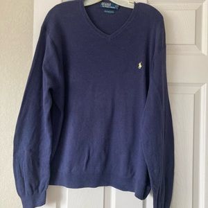 Polo Ralph Lauren blue men’s v-neck sweater XL
